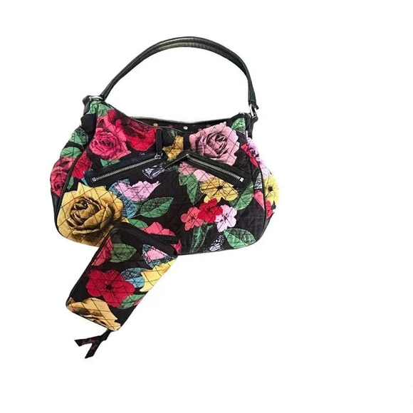 Vera Bradley Havana Rose Vivian Westwood Hobo Bag and Wallet Set Retired - Picture 1 of 7